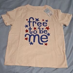 Kids 'Free to Be Me' Cream T-Shirt